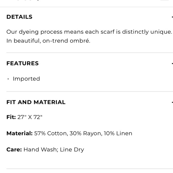 NWT❣️Talbots Ombré Oblong Scarf - Picture 3 of 3